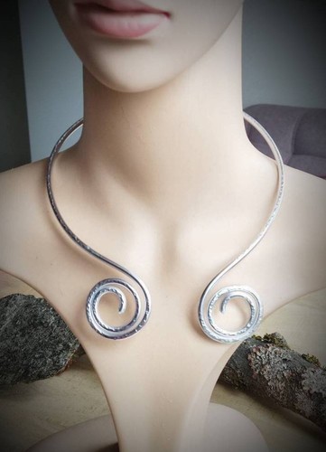 Halsreif silber keltisch - silber,,
