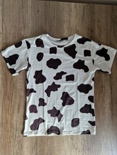 T-Shirt, Kuhmuster, noname, schwarz/weiß, Gr. M, Damen