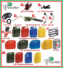 VALPRO Stahlblech Kraftstoffkanister 5L 10L 20L Ausgießstutzen Halterung Splint