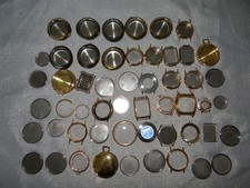 Konvolut Armbanduhr Teile, Ersatzteile, Gehäuse, Farbe Gold / Silber, Metall