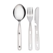 GRÄWE  Campingbesteck / Outdoorbesteck 3-teilig Bundeswehrbesteck Feldbesteck