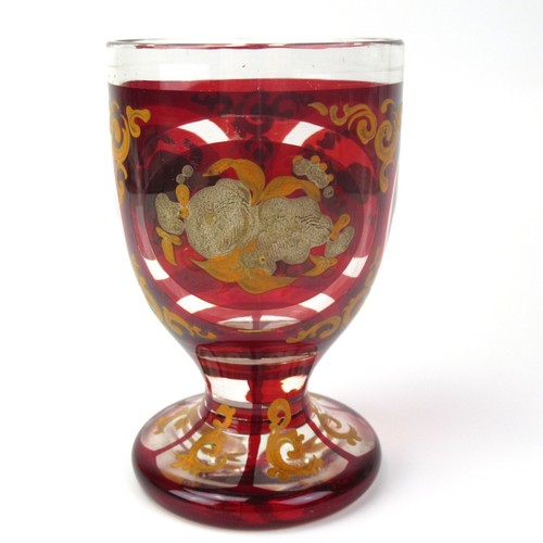 Antiker glas pokal - antiker, /