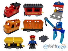 Lego® DUPLO Eisenbahn TRAIN Lokomotive Waggons Station Bahnhof PUSH&GO Zug