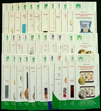 VATIKAN 2018-2021 - UFN Prospekte - Münzen und Briefmarken - 36 Flyer