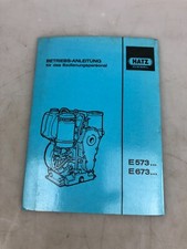 HATZ Diesel  Betriebs- Anleitung + Bildtafeln E573  E673