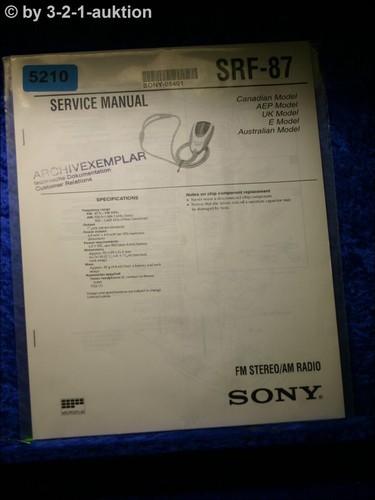 Sony service manual srf - srf, 87