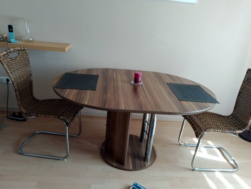 Ovaler esstisch holzoptik - esstisch,