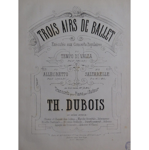 Dubois theodore trois - trois, airs