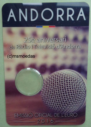 Andorra euro münzkarte 2016 - andorra,