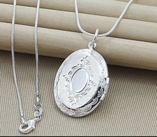 SUPERSCHÖNES MEDAILLON S925 FÜR EIN SCHÖNES FOTO FILIGRANES MIT SCHLANGENKETTE