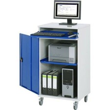 Computerschrank stationär, PC-Arbeitsplatz, Tastaturfach, Dokumentenfach stabil