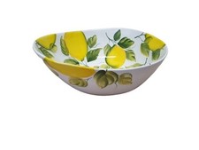 Bassano große Zitronen Schale asymetrisch 30x29x12 bemalt italienische Keramik