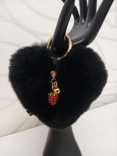 Pelz Accessoires Deko Geschenkidee Herz Biberfell Taschen Schlüsselanhänger