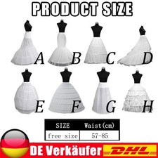 Brautkleid Unterrock Hochzeitskleid Krinoline Lang-Rock Unterkleid Reifrock DE