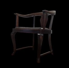 Alter Holzstuhl Holzsessel Armlehnstuhl Schreibtischstuhl