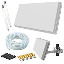 Selfsat Flachantenne H30D2+ Digital Sat Anlage 20m Kabel Fensterhalterung HD 4K