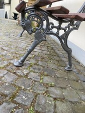 Gartenbank mit 2 Pferdeköpfen aus Gusseisen, aus Brasilien - VINTAGE !!!