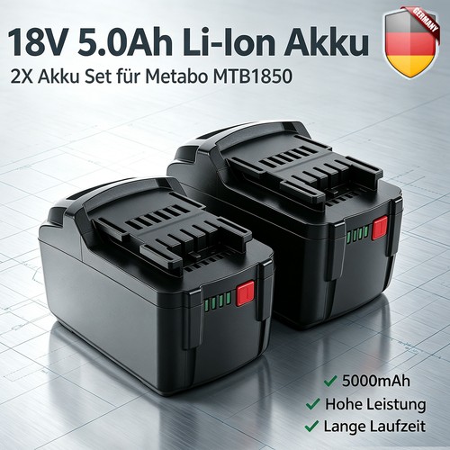 Akku für metabo 18v - 2x,