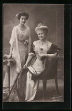 Ansichtskarte Kaiserin Auguste Victoria und Prinzessin Victoria Luise 1910 