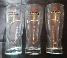 Set of 3 Etched Heineken .25