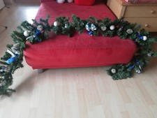 Weihnachtsgirlande Tannengirlande ca. 2,20 m mit Deko Figuren, Schneemann, Zapfe