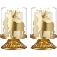 Hirsch Kerzenhalter Gold