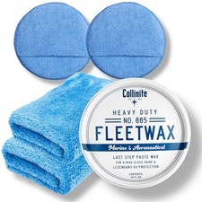 COLLINITE 885 Fleetwax Paste - Bootspflege SET mit Poliertüchern und Applikator