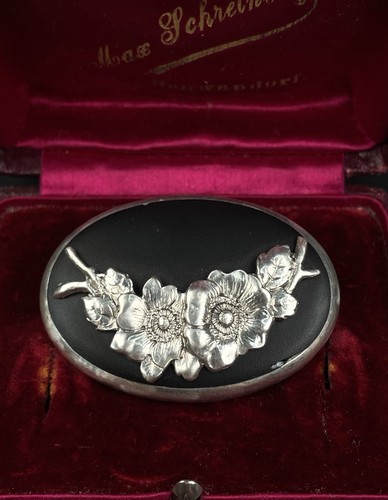 Jugendstil brosche aus silber - brosche,
