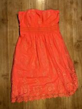 Schönes ESPRIT  Chiffon Kleid Abend Party Kleid Gr. 34, Orange - Chic - TOP