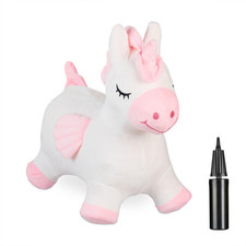 Hüpftier einhorn Aufblasbares Sprungtier Plüsch Hüpfer 1,6 kg 50 kg Gummi Hopser