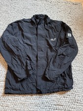 Jack Wolfskin Texapore Outdoor Jacke Faltbare Kapuze, Schwarz Größe L