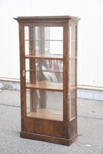 N92W22- Biedermeier Vitrine Schrank aus Glas und Holz furniert 19.Jh