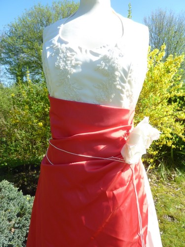 Brautkleid neu rot creme - neu,
