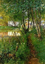 Vor dem Haus in Aibling Teich