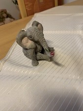 Elefantenfigur  mit Rose Blume von Tusker distributed by Goebel Flower Elefant