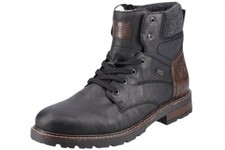 Rieker TEX Herren Schnürboots Schwarz Braun Schurwollfutter 32031-01