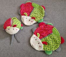 2 x TOPOMINI TOPOLINO SCHMUSETUCH + SPIELUHR * MARIENKÄFER * TOP ZUSTAND *