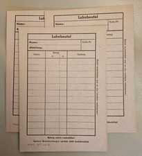 DDR Lohntüten unbenutzt von 1980