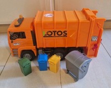 Bruder Müllwagen MAN mit Licht & Sound & 4 Mülltonnen Müllauto LKW Lotos 2762