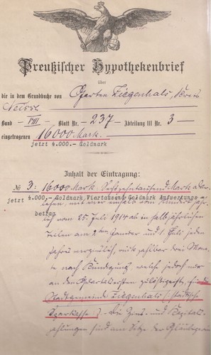 Preußischer hypothekenbrief - preußischer,