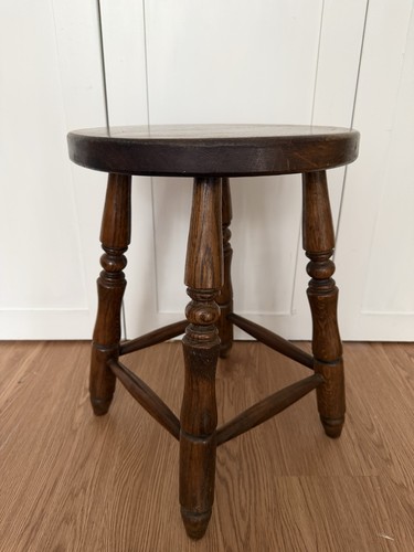 Vintage bauernhocker eiche - bauernhocker,