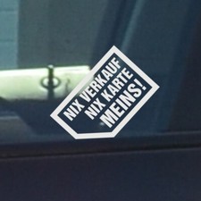 weiss wasserfester Aufkleber