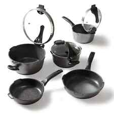 Stoneline® ** FUTURE ** 8-tlg Kochtopfset Induktion Bratpfanne Grau 14344 IIWahl