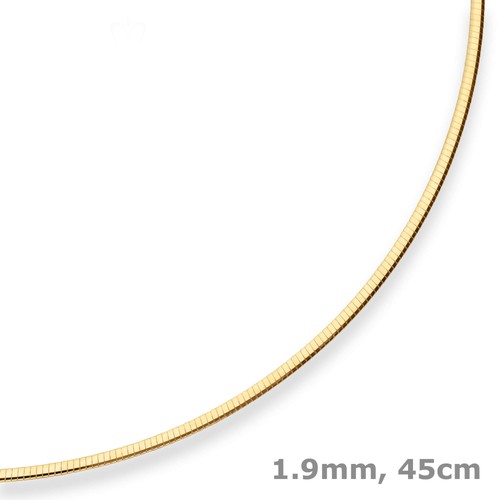 9mm tondakette oval - oval, collier