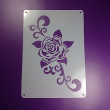Schablone rose blätter - a3,