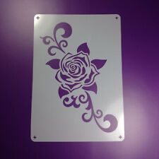 A3 Schablone Rose Blätter