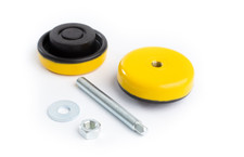 Schwerlast Maschinenfuss Ø80mm- Stellfuss-Gerätefüsse Gewinde M10-M12 und M16