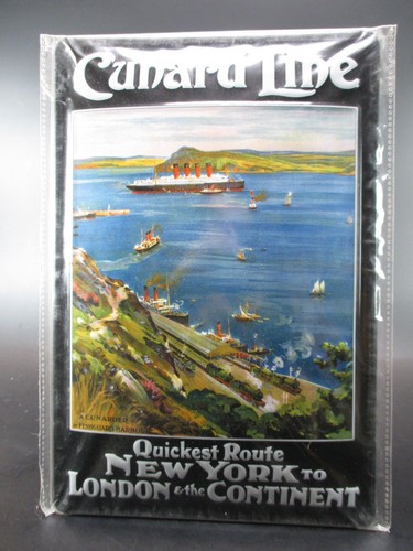 Blechschild dampfer cunard - blechschild,