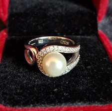 Perlen ring 925 silber christ - perlen,