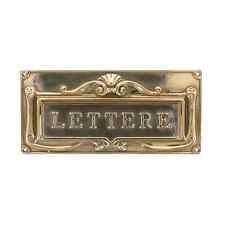 Briefeinwurf Messing Poliert